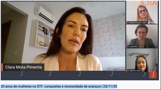 Ajufe debate importância da participação feminina no Poder Judiciário em webinar do JOTA